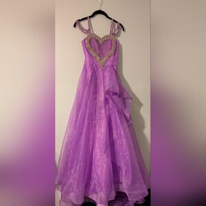 Lavender Purple Pageant Gown Girls size 10 12